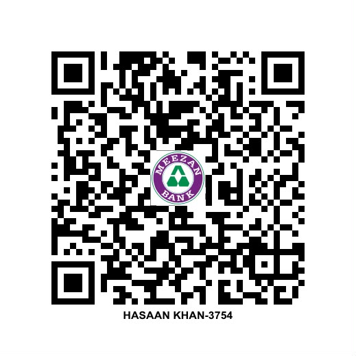 Meezan Bank QR code to pay the NYP membership fee — HASAAN KHAN-3754